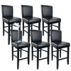 KIDOACOW PU Leather Bar Stool Covers Set of 6, Waterproof