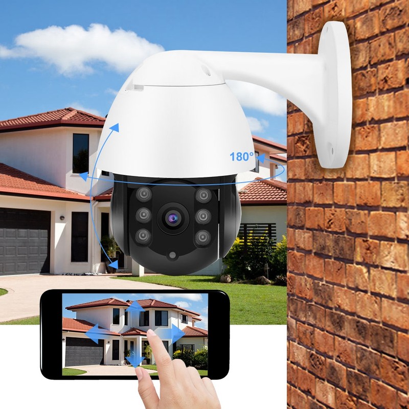 1080P Waterproof Wireless 6 lights IR PTZ Speed Dome Outdoor