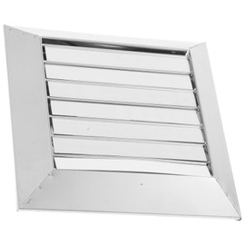 KONTONTY Stainless Steel Air Vent Cover with Adjustable Louvers Rainproof Exhaust Vent Grille for Kitchen Bathroom Easy to Clean Durable Exterior Wall Mount Ventilation