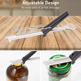 Jar Opener for Weak Hand Adjustable,2Pcs Multifunctional Stainless Steel Can Opener Bottle Jar Lid Gripper,Metal Adjustable Jar Opener Canning Jar Opener,Metal Adjustable Jar Opener Canning Jar Opener