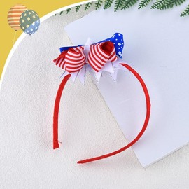 American Flag Bow Knot Headband for Women Independence Day Red White and Blue Star Stripe Bowknot Hairbands for 4th of July Party Decorations Memorial Day Patriotic Head Band Gifts for Kids