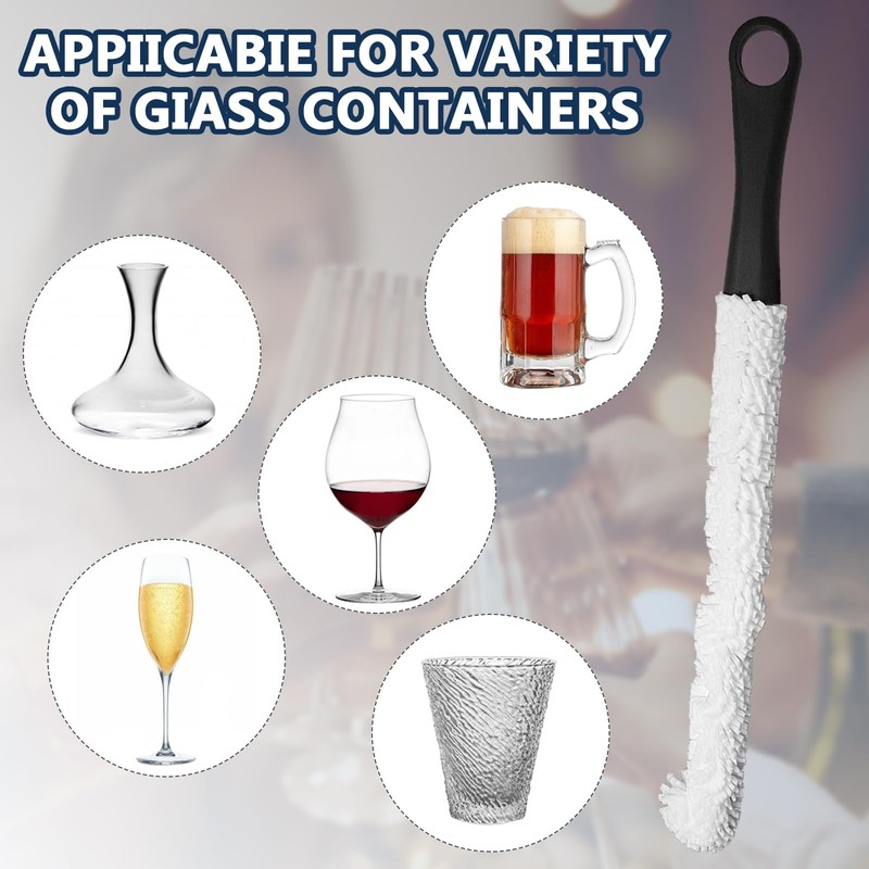 Litoexpe 3 Pieces Decanter Cleaning Brush with 400 Pieces Cleaning