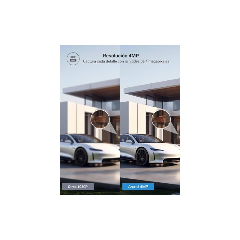ARENTI O3 Cámara de Seguridad Exterior WiFi 4MP 2.5K, Sorporta