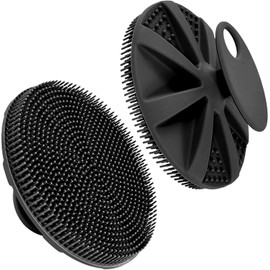 Esponja para Baño de Silicona, Grado Alimenticio, Zacate para Cuerpo Antibacterial, Cepillo de Baño Exfoliante, Exfoliación Suave y Espuma Rica, Secado Rápido, Ideal para Ducha Diaria y Viaje