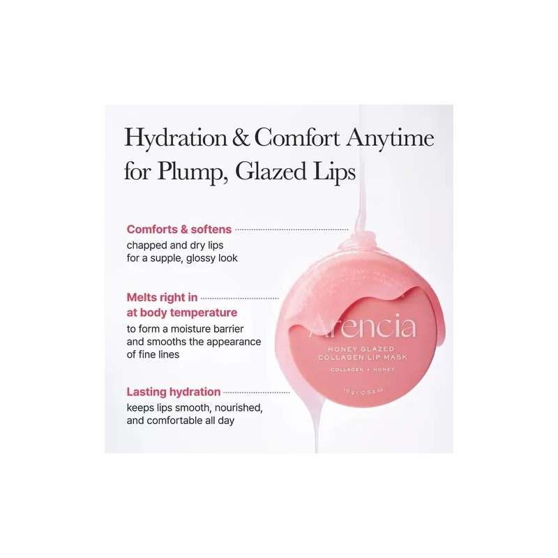 Arencia Honey Glazed Collagen Tratamiento Lip Labial Mask
