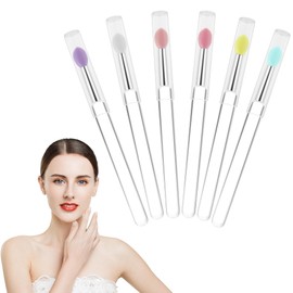Yoizyfree Reusable Lip Mask Applicators - 6 Pcs Silicone Lip Gloss & Lipstick Brush Set