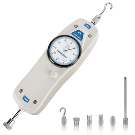 BAOSHISHAN 50lb Push Pull Force Gauge Force Tester Meter with Calibration Certificate and Carrying Case, for Tension and Compression Load Plug Force Destructive Tests School Teaching DL-50LB