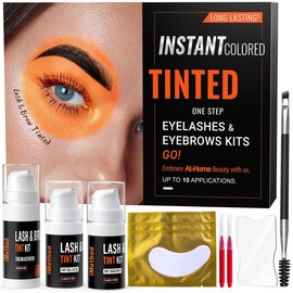 iMethod lash And Eyebrow Tint Kit - Up to 10 Applications - Black and Brown - With Brow Brush, Brow Tint, Longer-lasting Semi-permanent Brow Dye - Color: Black
