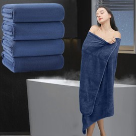 Juego de 4 toallas de baño de gran tamaño de 35 x 70 pulgadas, toalla de baño extragrande, toalla de baño de microfibra suave y esponjosa, 700 gm,