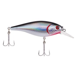Berkley Flicker Shad Jointed Fishing Lure, Black Silver, 2/7 oz, 2 3/4in | 7cm Crankbaits, Size, Profile and Dive Depth Imitates Real Shad, Equipped with Fusion19 Hook