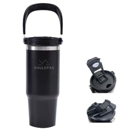 SHULEPAS Tumbler, 30.4 fl oz (900 ml), Water Bottle with Straw, Large Capacity, Water Bottle, Vacuum Insulated, Hot and Cold Insulated, Stainless Steel Bottle, Wide Mouth, Direct Drinking, Tumbler