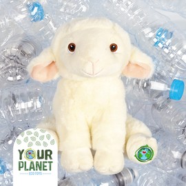 VFM - Lamb Soft Toy 23cm Eco Friendly Toy - Super Soft Cuddly Farm Animal Fluffy Plush With Embroidered Details Made From 100% Recycled Material - Your Planet