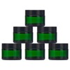Pack of 6 Green Glass Empty Jars, Cosmetic Containers, 30
