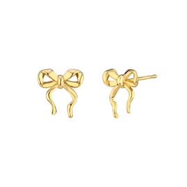 Gold&Deer 14K Goldfield Lovely Line Ribbon Earrings Rose Gold / 골드앤디어 14K 골드필드 러블리 라인 리본 귀걸이 로즈골드