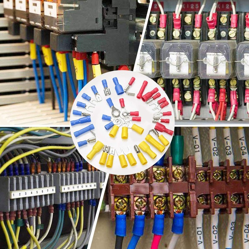 Qibaok 840PCS Electrical Wire Connectors, Insulated Wire Crimp Terminals, Mixed