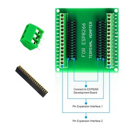 Hailege 3pcs ESP8266 NodeMCU GPIO Board Pin Out IO Out 1 into 2 for ESP8266 ESP-12E NodeMCU Development Board