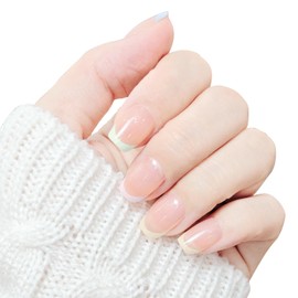 Press On Nails Soft Gel Press On Nails Short with Nail Glue 15 Sizes Women Girls 30pcs-Pink Patchwork