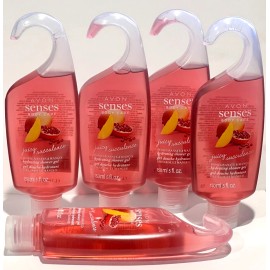AVON SENSES BODY CARE POMEGRANATE & MANGO HYDRATING SHOWER GEL  5 PIECES 5 OZ