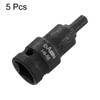 HARFINGTON 5pcs H6 Hex Bit Socket 55mm/2.17" Length 1/2" Square