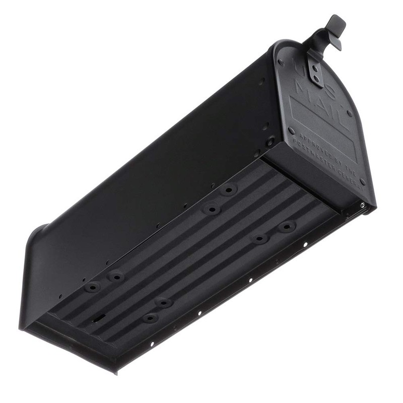 Gibraltar Mailboxes Admiral Medium Capacity Aluminum Textured Black, Post-Mount Mailbox,