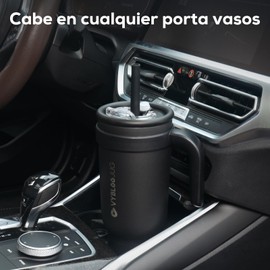 VYBLOOJUG Vaso Termico con Doble Pico, Termo con Popote para Frío y Caliente, Vaso Acero Inoxidable para Hombres y Mujeres, Libre de BPA (40 oz / 1200 ml, Fizz Sombrío)