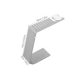 jojofuny Smartwatch Charging Dock and Strap Organizer Stable Cradle with Built Band Holder Space-Saving Design for Easy Charging for Smartwatches Silver