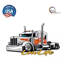 EGL Graphics Lowlife Semi Tractor Trailer Decal Sticker Low Life Truck peterbuilt 379 Airride