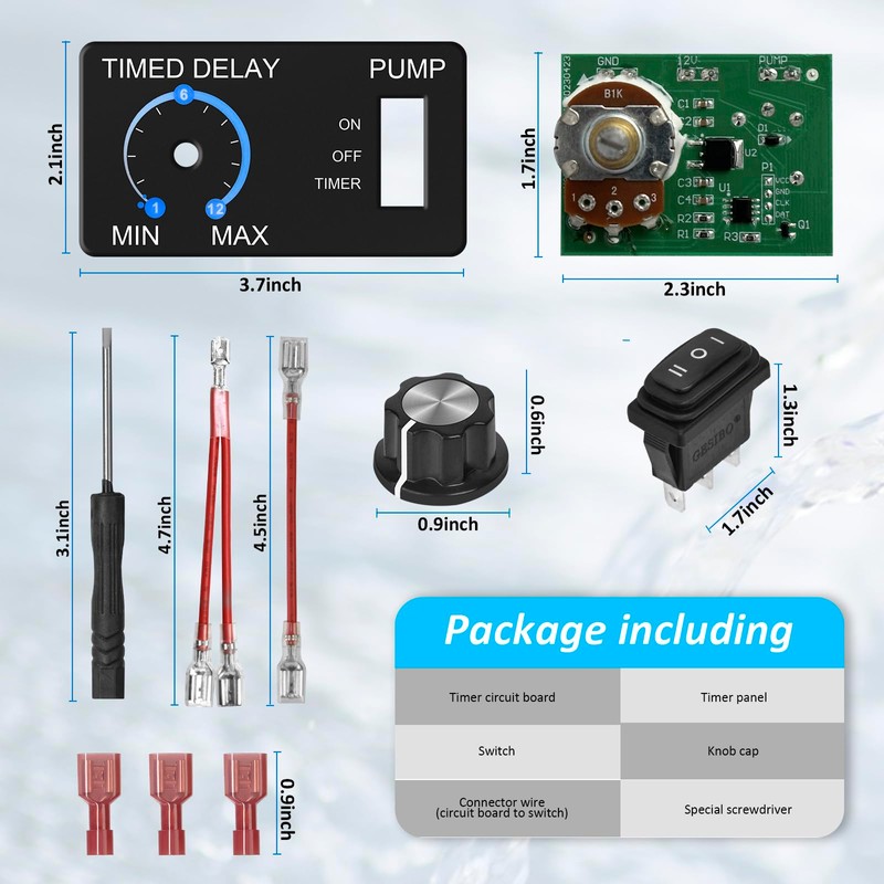 Livewell Timer Switch, Briidea Aerator Timer with Intelligent Timing Control,