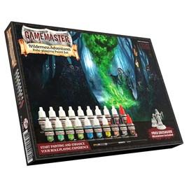 The Army Painter Gamemaster: Wilderness Adventures Paint Set, 20 Dropper Bottles with 12ml Acrylic Paint for Miniatures, 1 Dry Brush, 1 Witch Miniature for Tabletop Role Playing Games Dungeons &