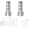 Podavelle Aluminum Weld On 5/8 In. Barb Fitting Adapter, Pack
