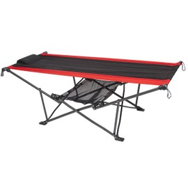 Mac Sports H900S-100 Topnotch Heavy Duty Multi-Use Outdoor Camping Portable Folding Hammock (Red/Black)