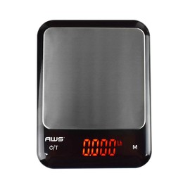 American Weigh Scales KF-KG USB Rechargeable Kitchen Scale with Cover Bowl, USB Charging Port, Red LED Display