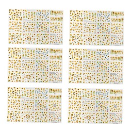 Mikinona 6sheets Floral Nail Art Stickers Flowers Nail Decals for Women Girls Watercolor Designs for Spring