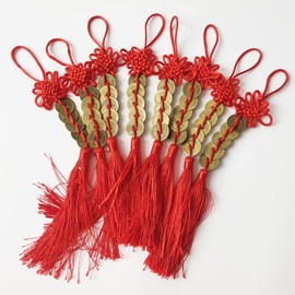 8 Pieces Chinese Knot Lucky Coins, Feng Shui Coins, I-Ching Lucky Coins, Red Lucky Coins, Feng Shui, for Wealth, Happiness, Health, Wonderful Gift