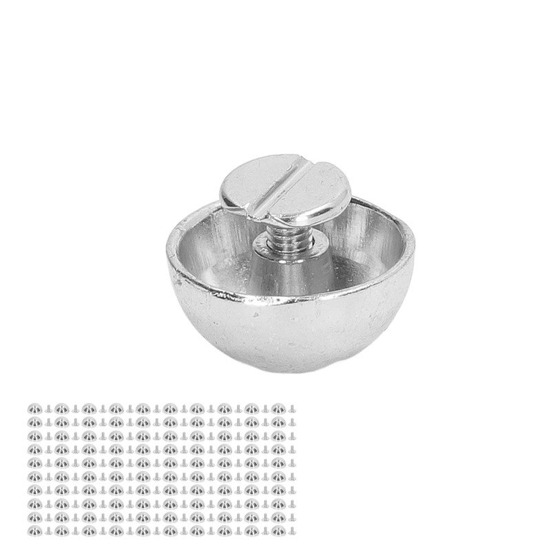 100 Sets Mushroom Rivet 12mm High Hardness Round Head Leather