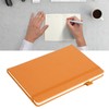 A5 Lined Notebook Portable PU Leather Hardcover Notebook with Elastic