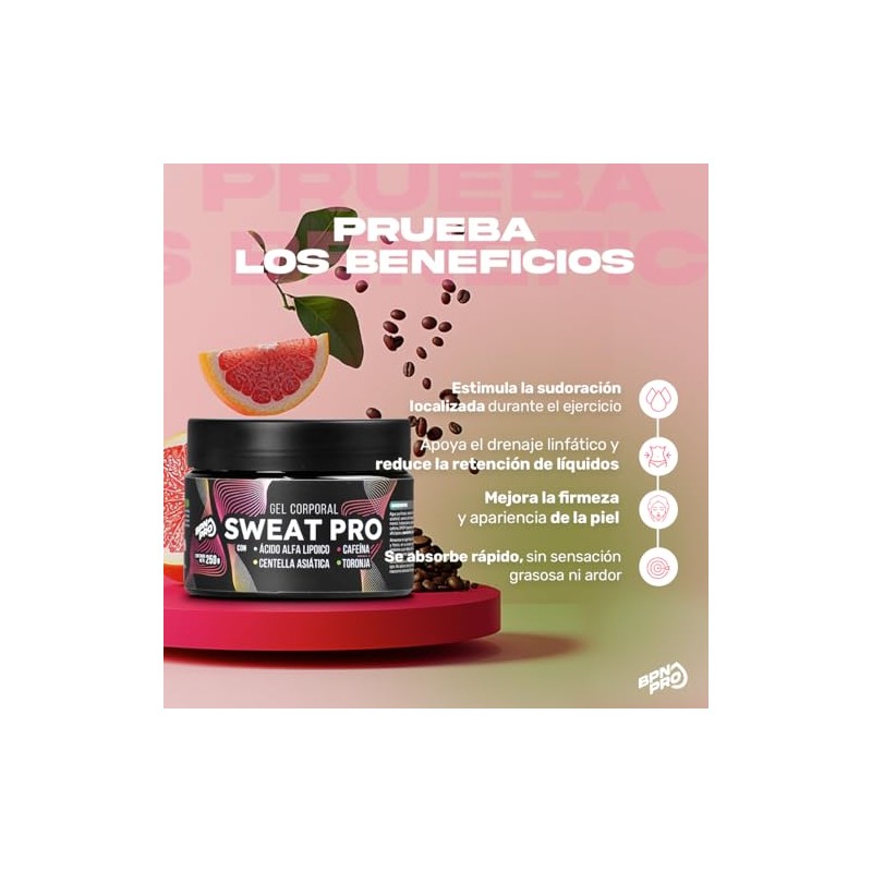 Bpn Pro Gel Reductivo Abdomen 250 Toronja Cafeína Centella Asiática