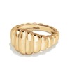 AllenCOCO 18k Gold Plated Gold Ring for Women Men Chunky