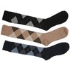 6 PAIR MENS LONG HOSE COTTON RICH ARGYLE GOLFING SPORT