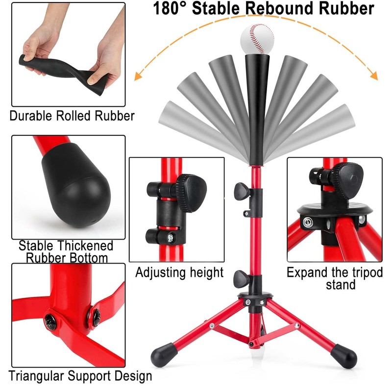 Portable Baseball & Softball Batting Tee for Kids and Youth