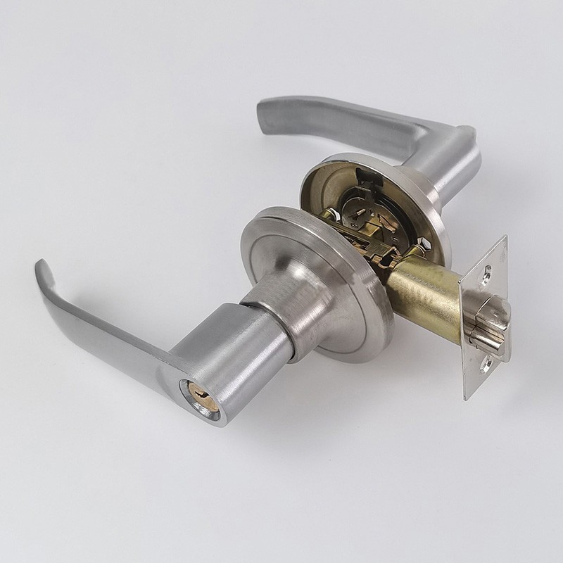Door Handle Lock Aluminium Alloy Safety Bar Lock Kit with