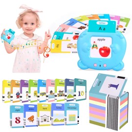 Kids Educational Learning Flashcard Reader for 1 2 3 4 5 6 Year Old Boys and Girls, Speech Therapy Machine Toy, Educational Sight Words Flash Cards (Blue 510 Words)