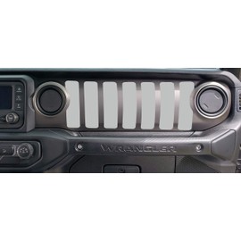 Tower Decals Light Grey Dash Grill Decal Fits: 2018 & up Jeep Wrangler JL JT Sport Moab Sahara Altitude 0464