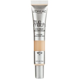 L'Oreal Paris True Match Eye Cream in a Concealer, 0.5% Hyaluronic Acid, Fair W12, 0.4 Fl Oz