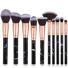 Makeup Brushes, START MAKERS 10Pcs Marble Makeup Brush Set Foundation Powder Blush Blending Eyeshadow Brushes Sets