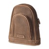 Woodland Leather Backpack, Small Size, Natural, Soft Buffalo Leather, Dark