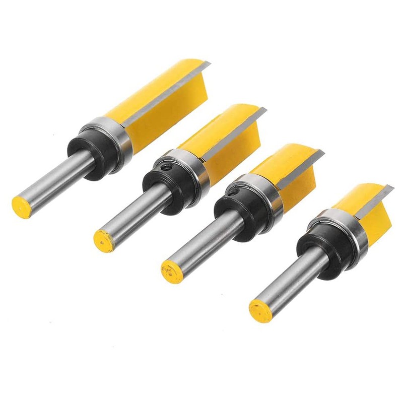 Bestgle 4pcs 8mm Shank Flush Trim Pattern Template Router Bit