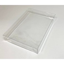 Stonehouse Collection 20 A7 Clear Plastic Greeting Card Box - Set of 20 & 40 Clear Circle Stickers, 5 3/8 x 1 x 7 3/8