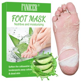 2 Pairs Foot Mask, Foot Mask, Moisturising, Anti Callus Socks, for Repairs Rough Heels, Foot Care Gifts, Aloes