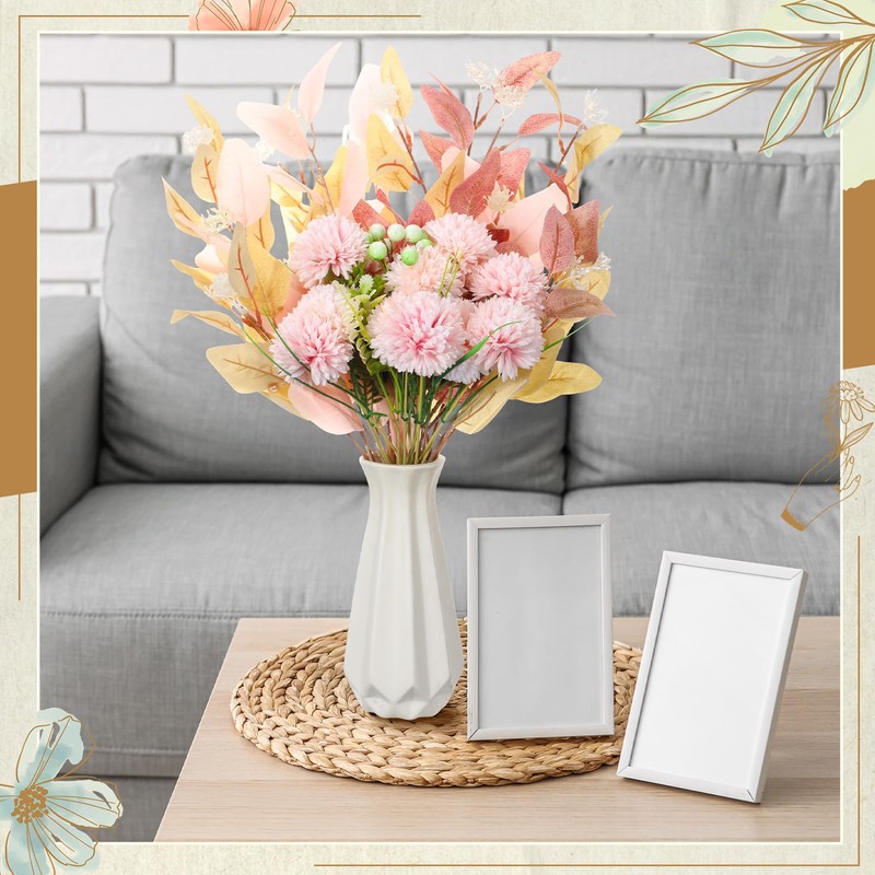 Maysing 2 Bundles Artificial Flowers Without Vase Faux Hydrangea Flower